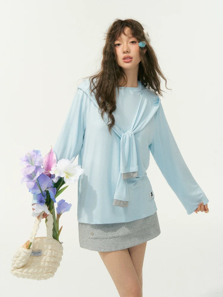 Lazy Style Layered Sun Protection Top