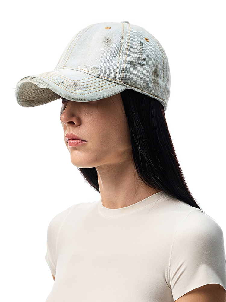 Washed Denim Baseball Cap