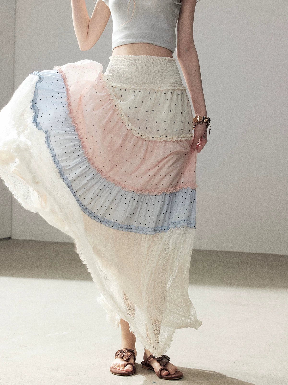Lace Polka Dot Skirt