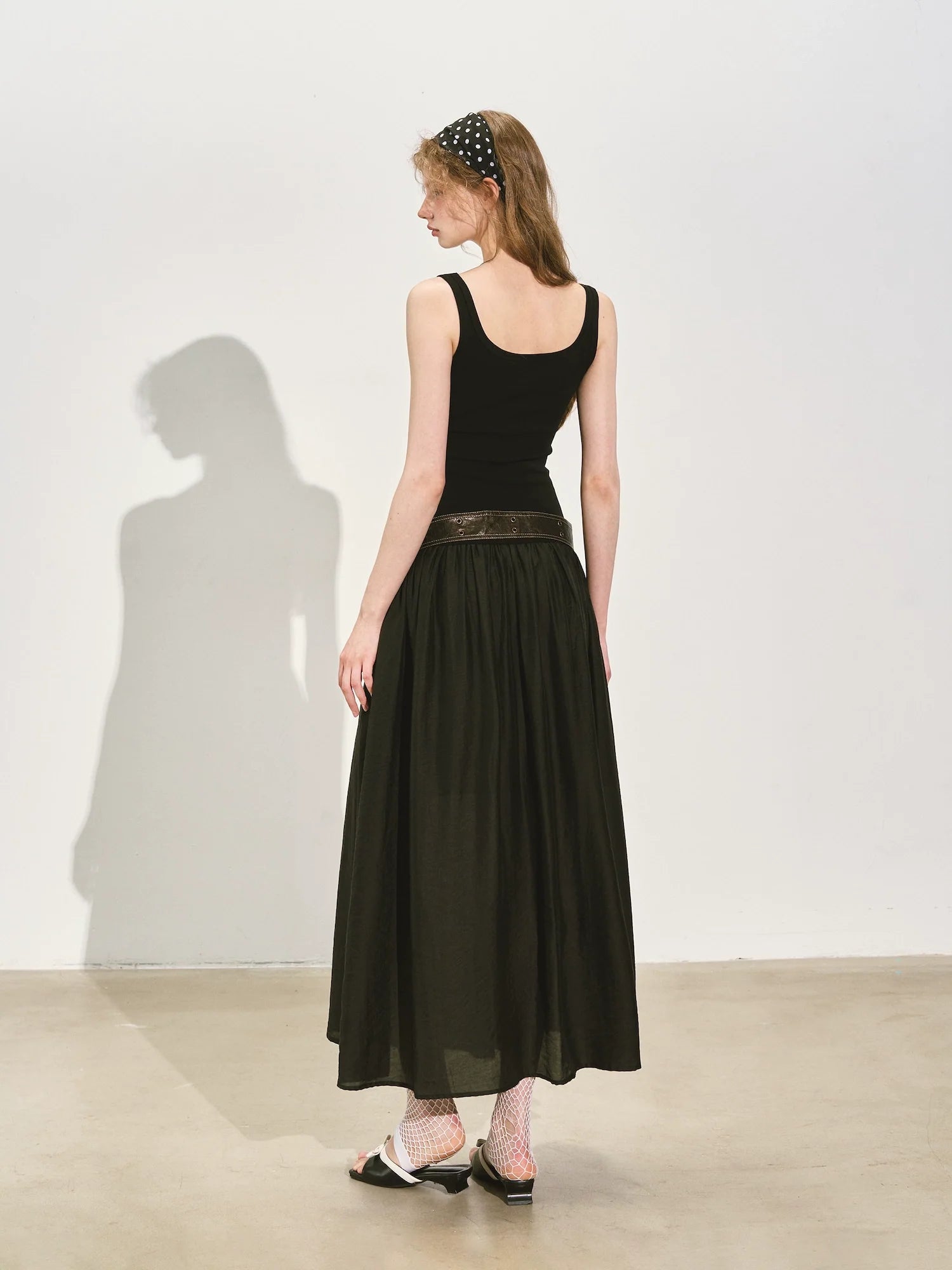 Patchwork Slim-fit Midi Dress