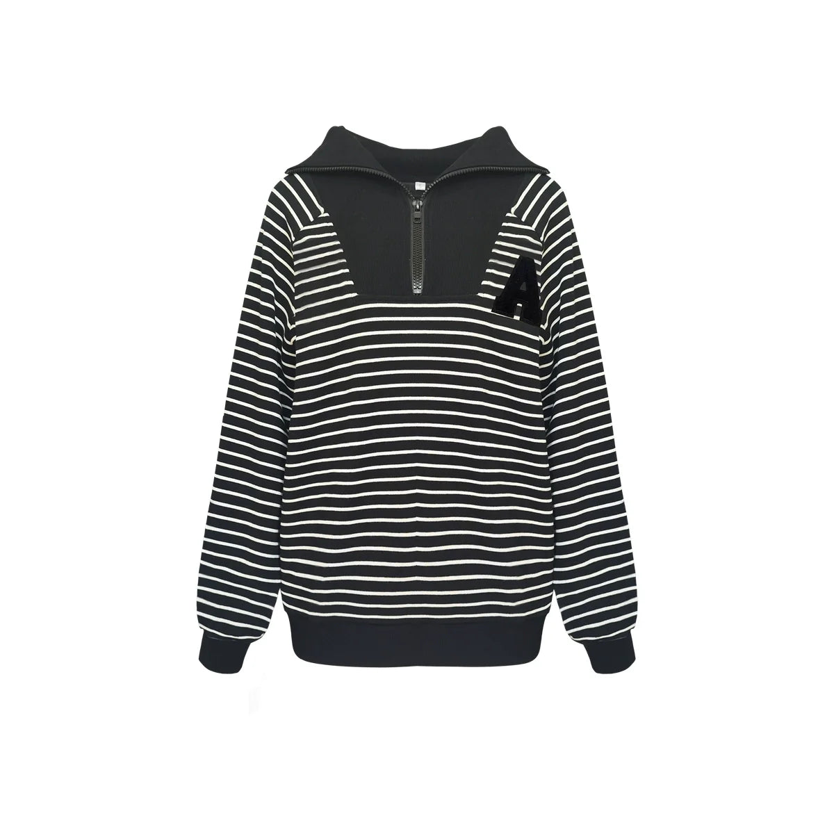 Striped Embroidered Sweatshirt & Shorts Set