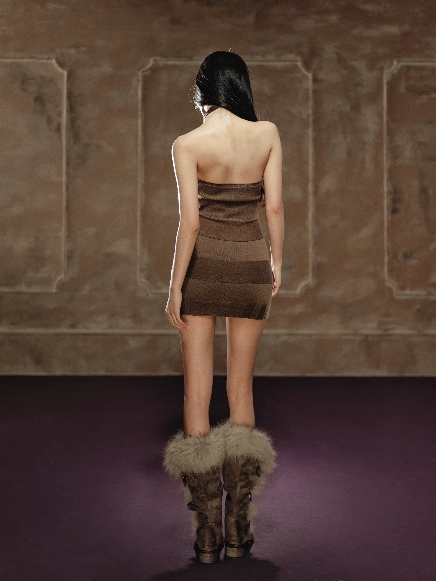Halterneck Tie Strap Dress