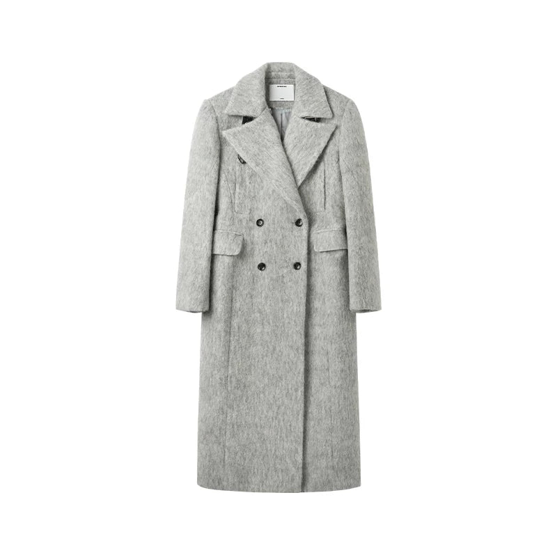 Gray Classic Statue Wool Coat