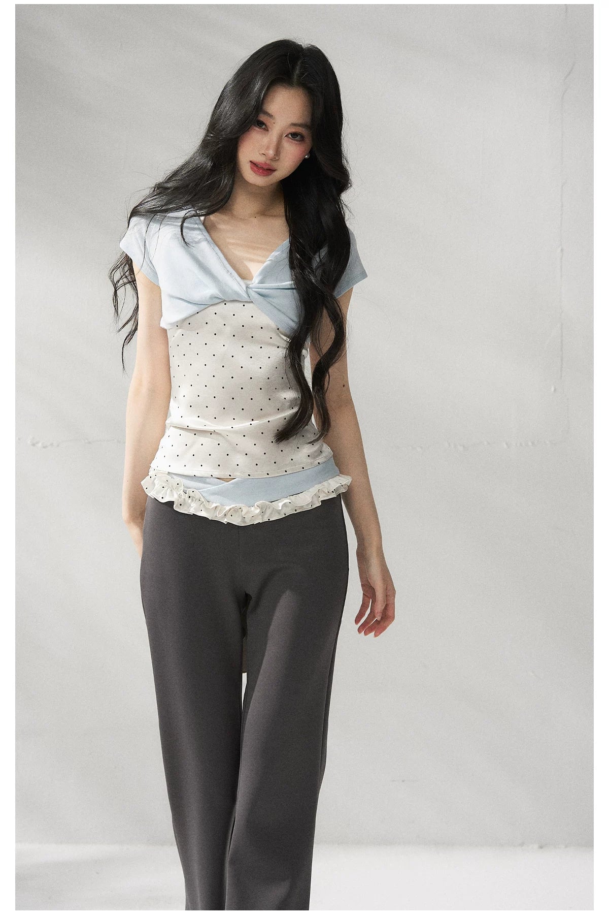 Lace Polka Halter Set