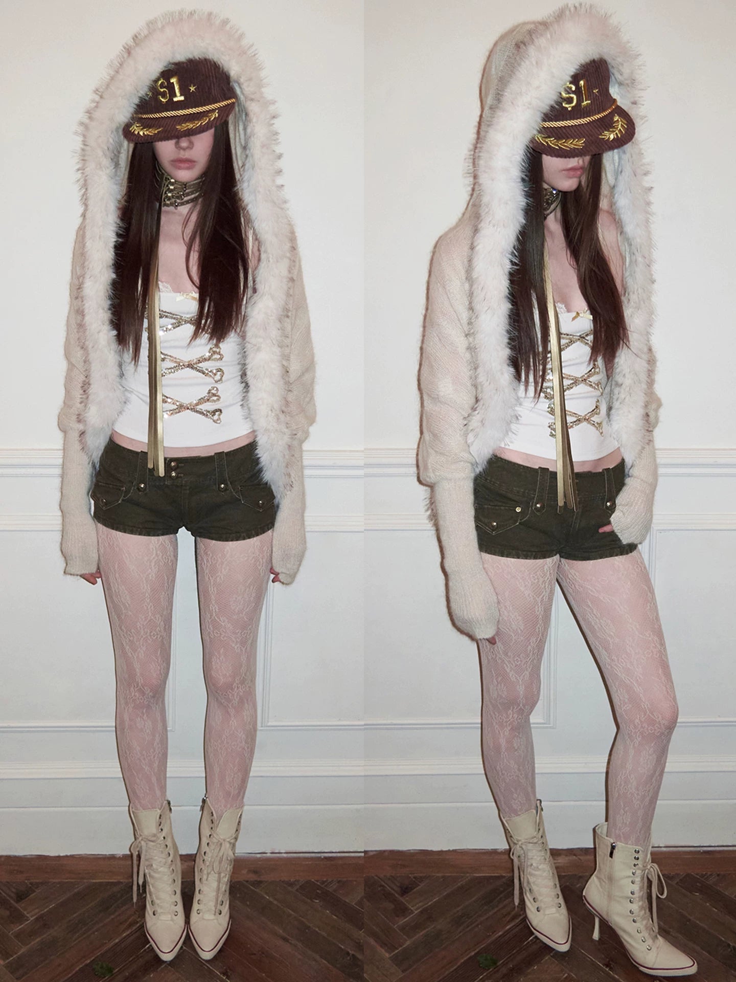 Sequin Bone U-Neck Tank Top