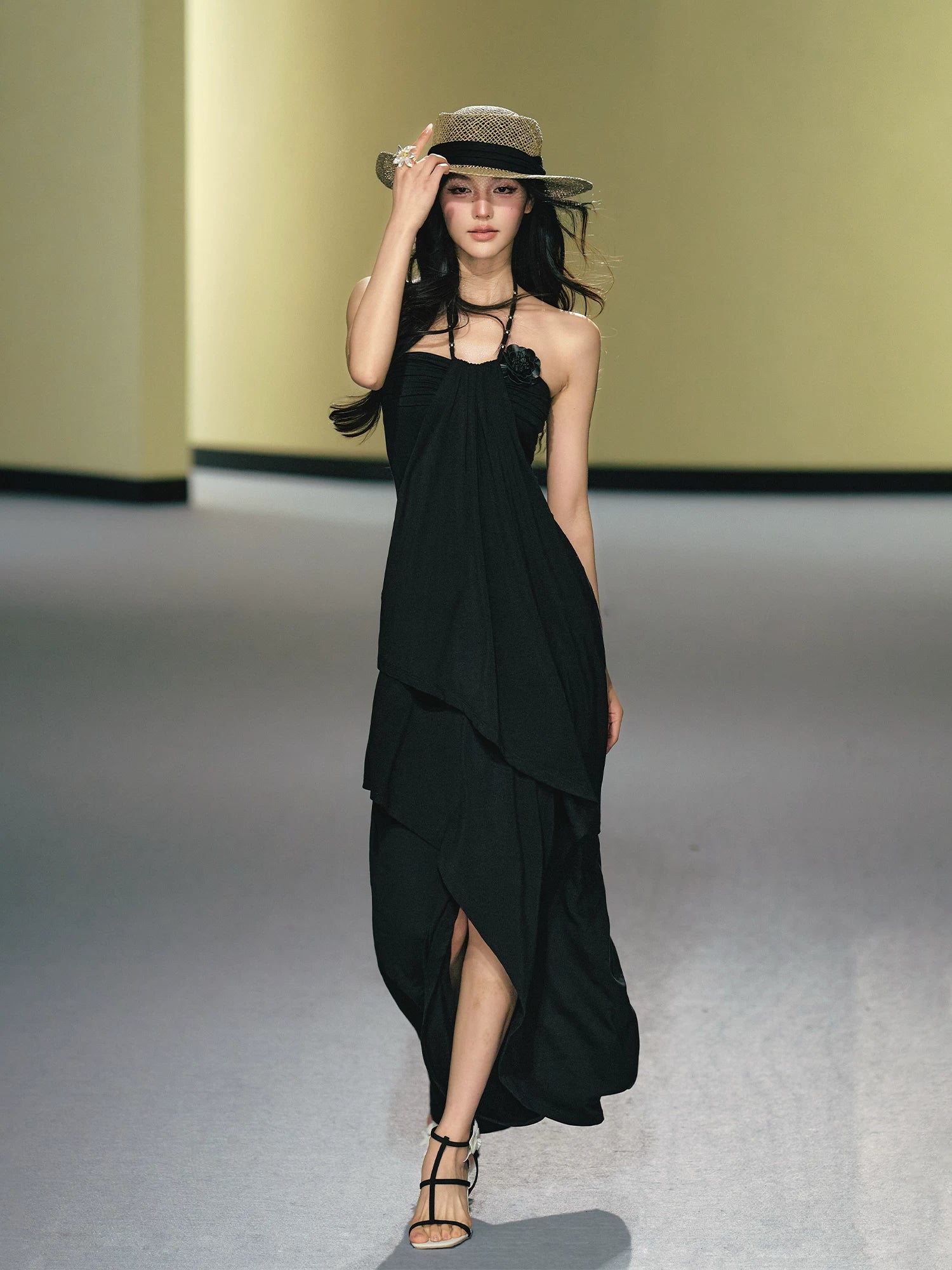 Lyocell Halter Layer Dress