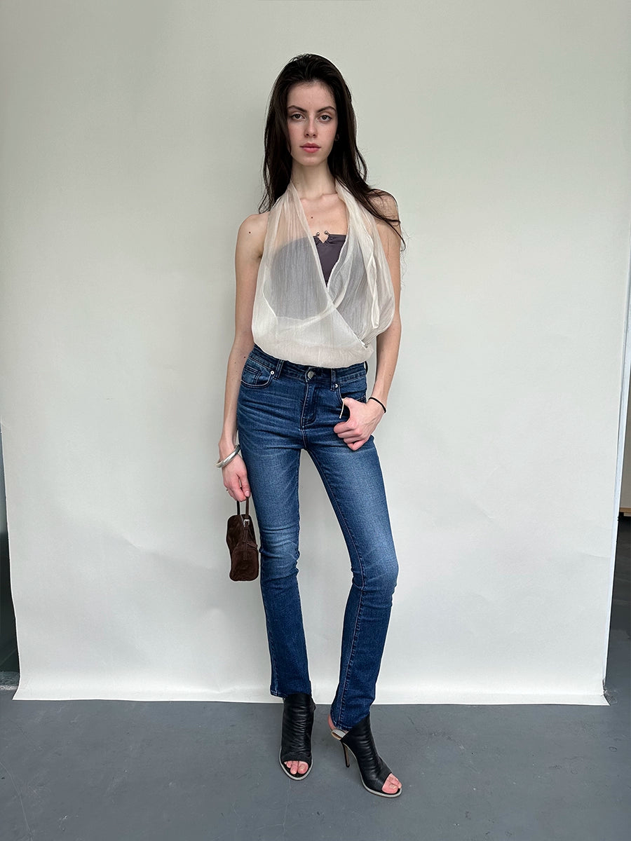 Sequin Mesh Layered Bustier Top