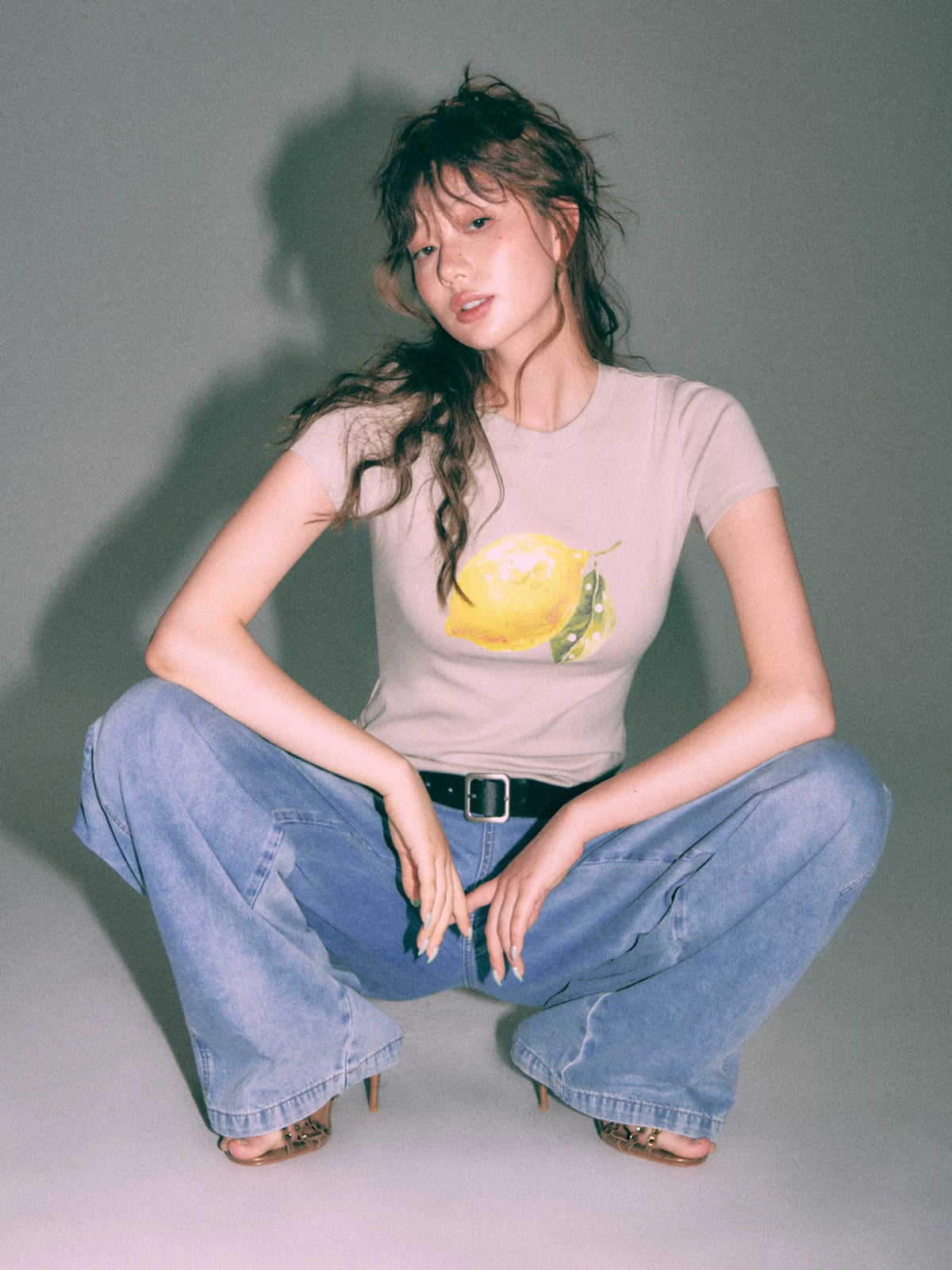 Multi-Pocket Cargo Wide-Leg Jeans