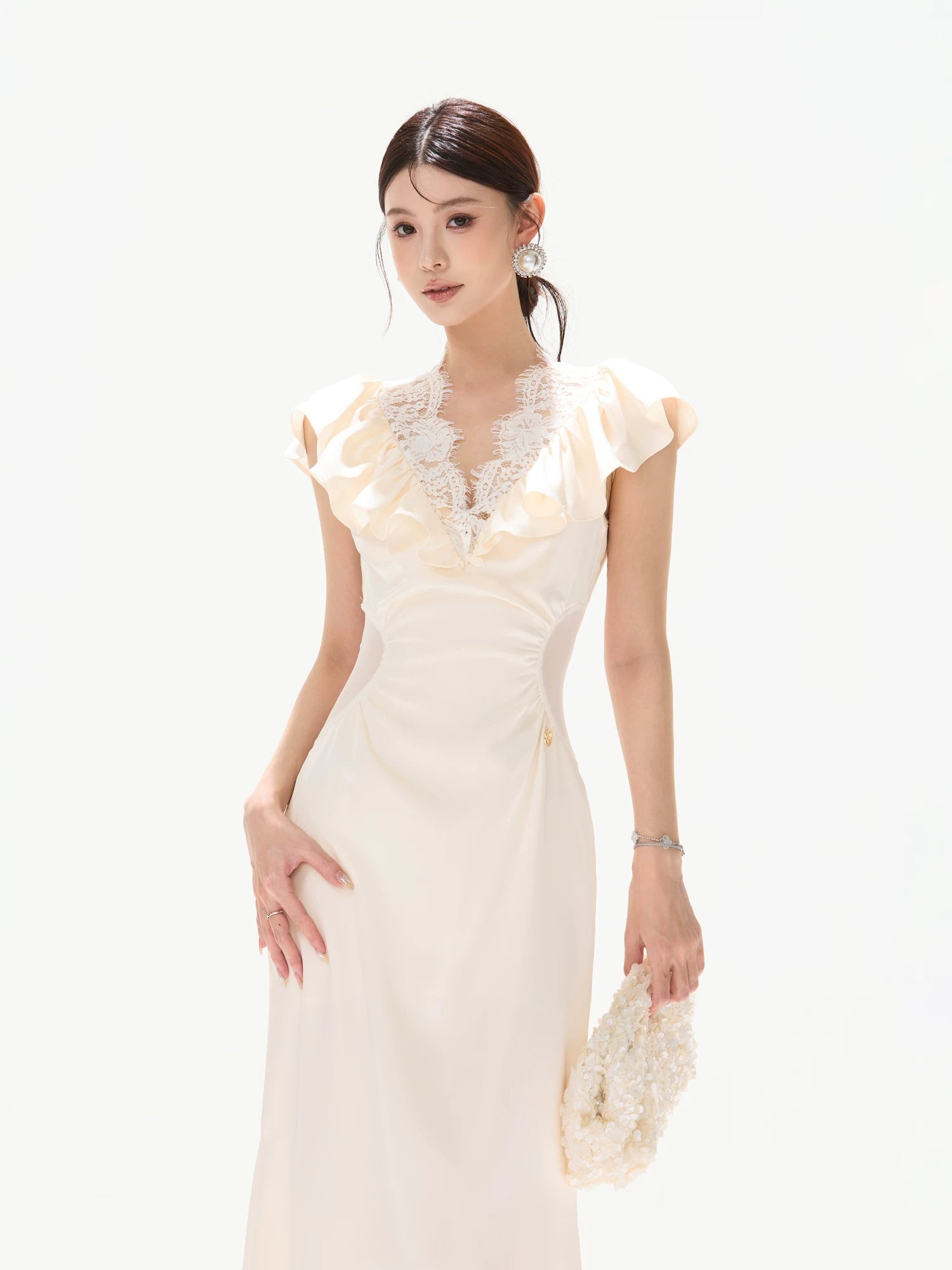 Cutout Lace Maxi Dress