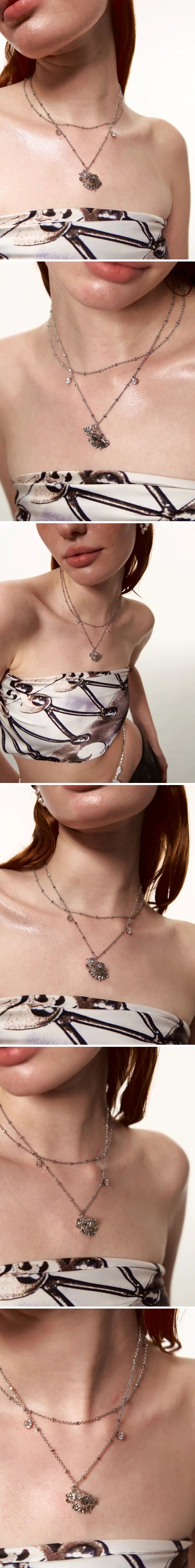 Conch Double Layer Overlapping Choker