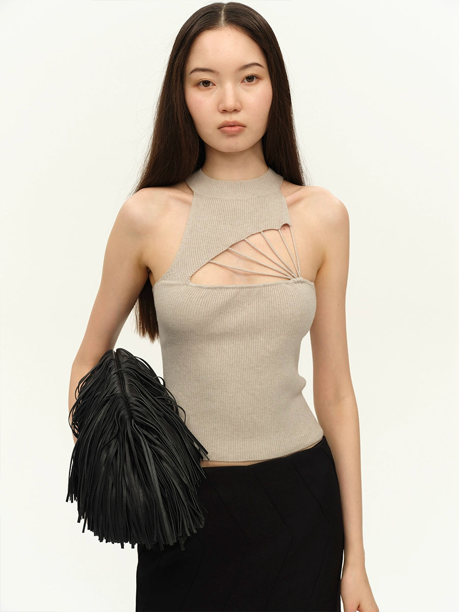 Tri-Color Textured Knit Pullover