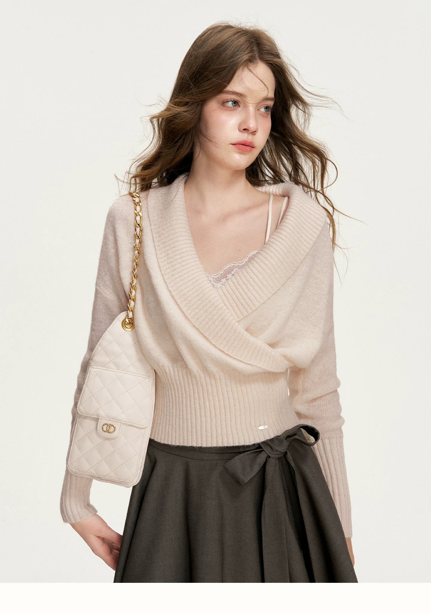 Cross V-Neck Sweater