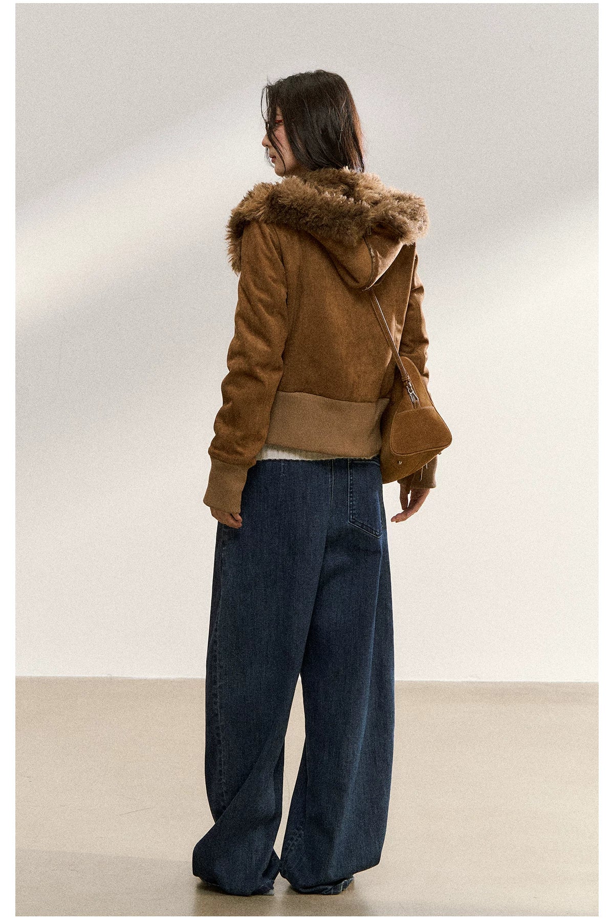 Fur Collar Suede Jacket
