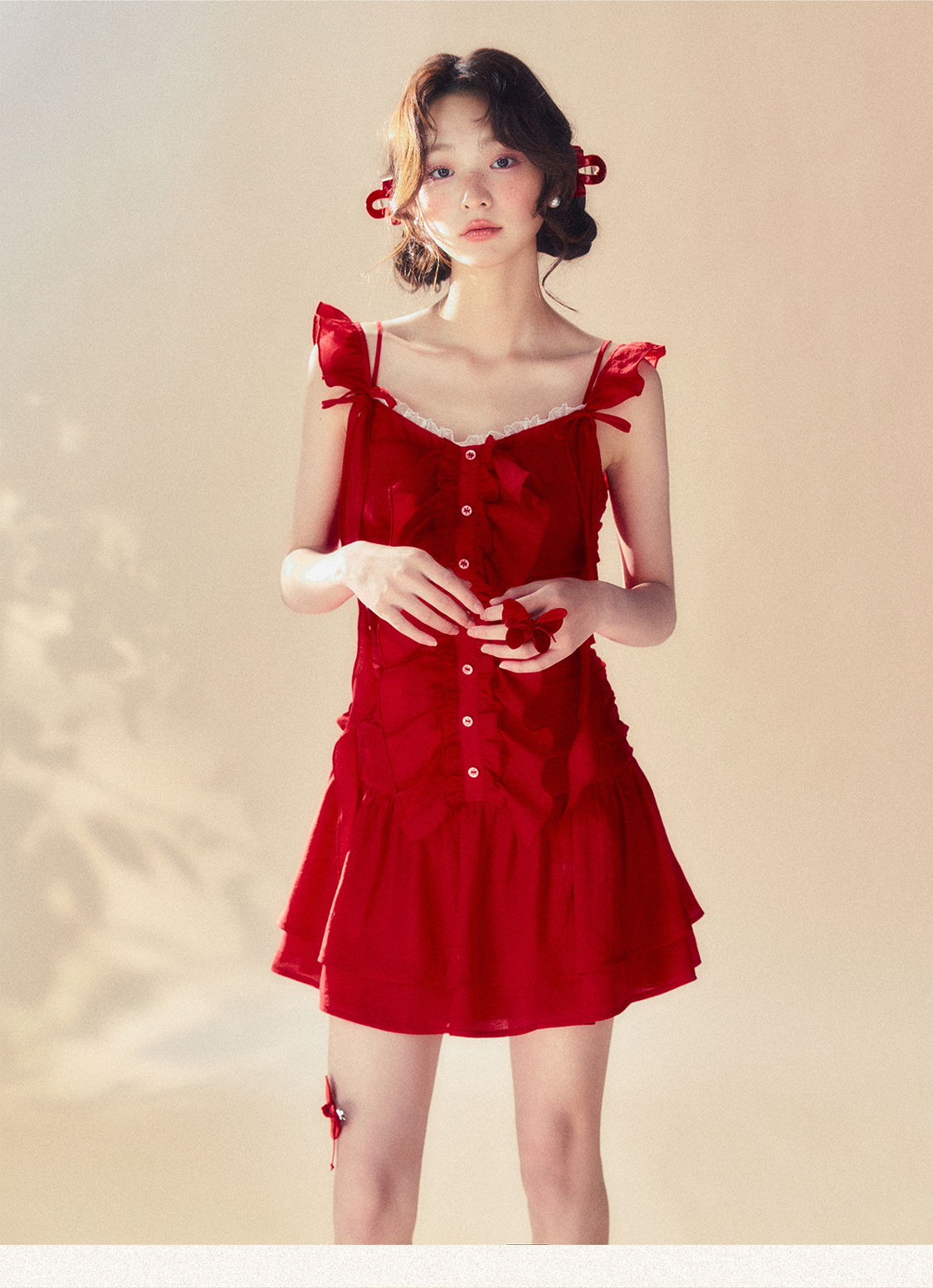 Red Spaghetti Strap Dress