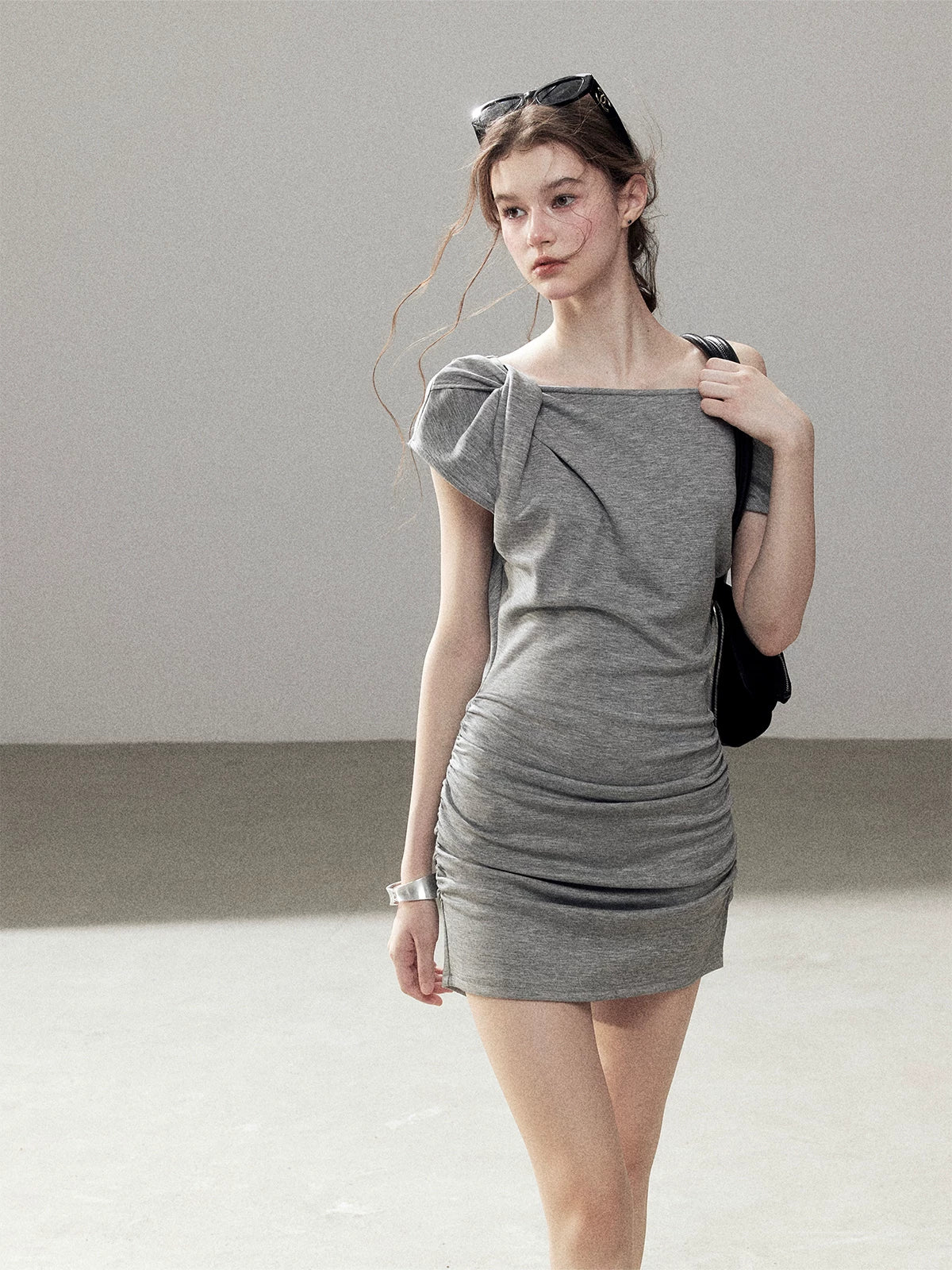 Twist Off Shoulder Dress