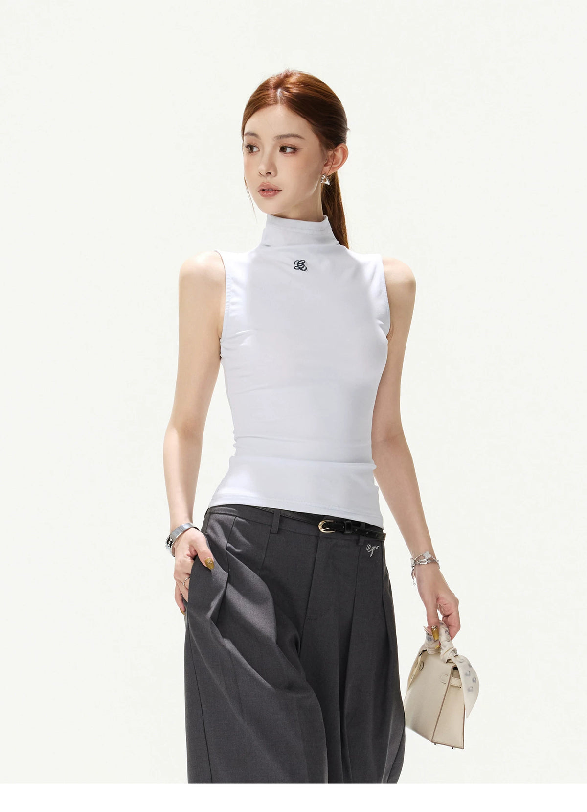 Mock Neck Knit Tank