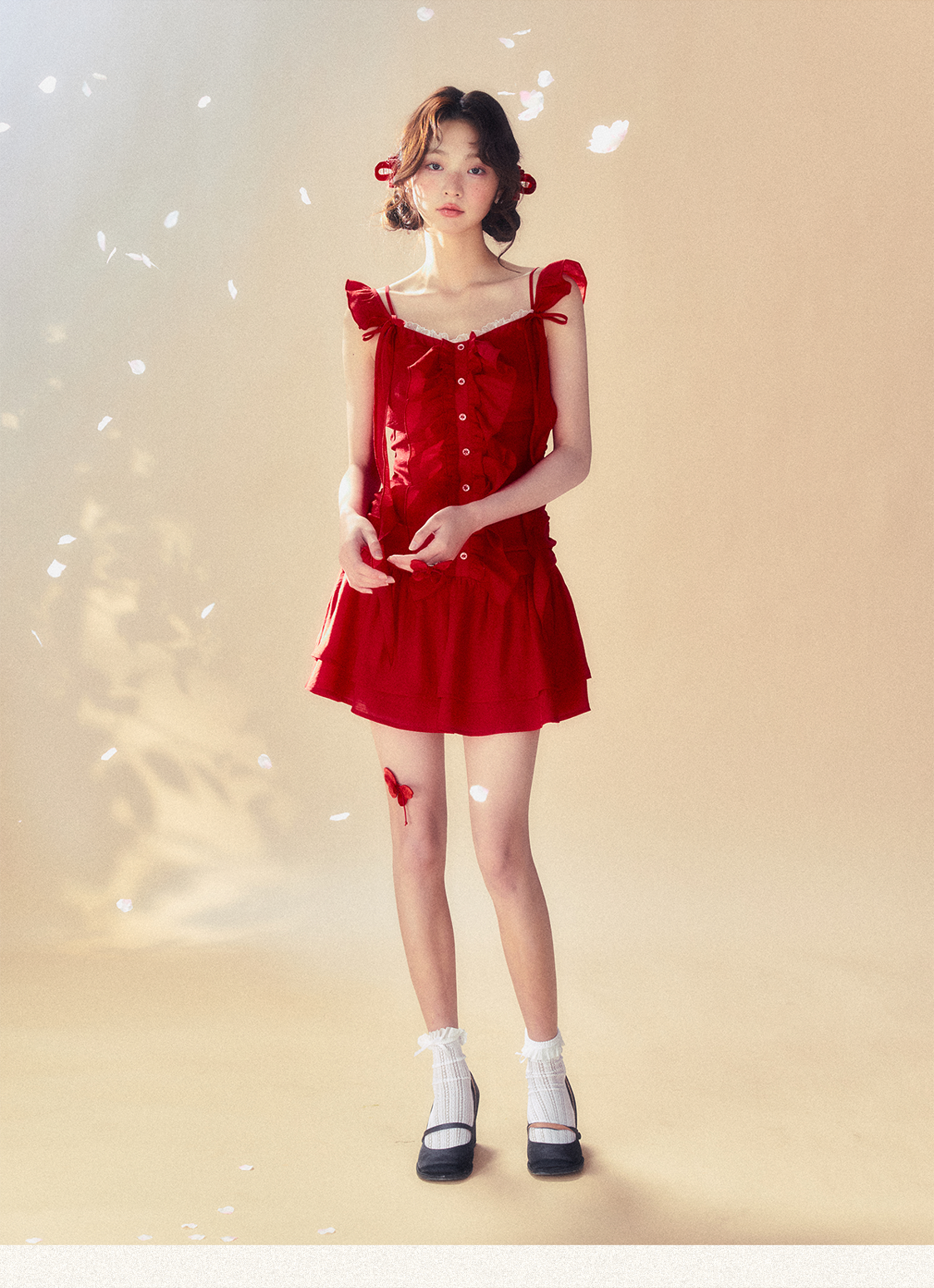 Red Spaghetti Strap Dress