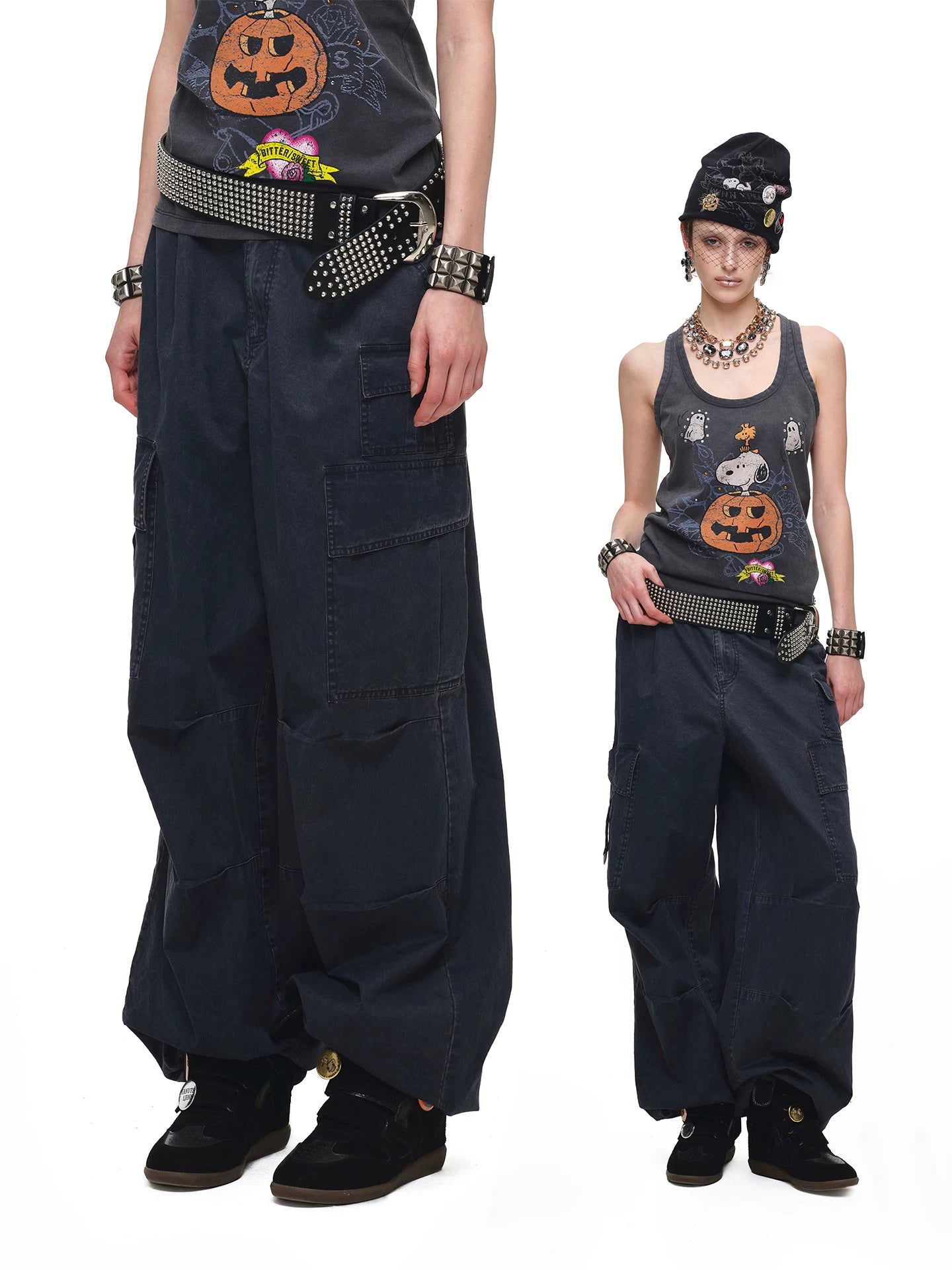 Distressed Multi-Pocket Cargo Pants