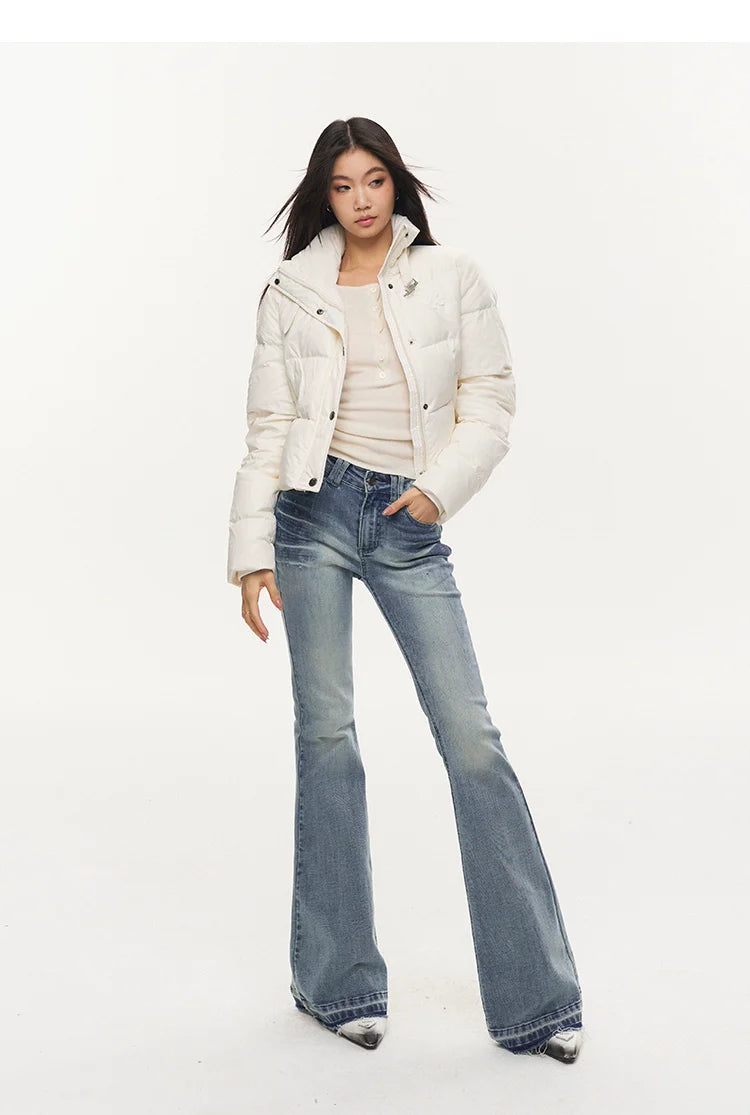 Ribbed Knit Logo Crewneck Top