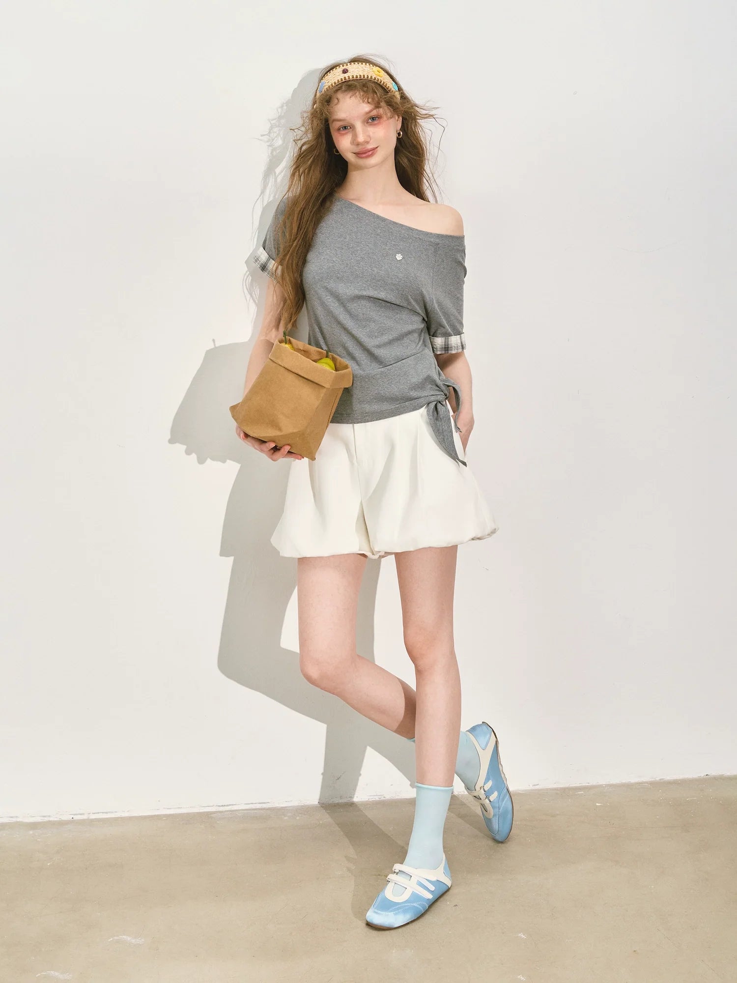 Tie-bow Short-sleeve T-shirt