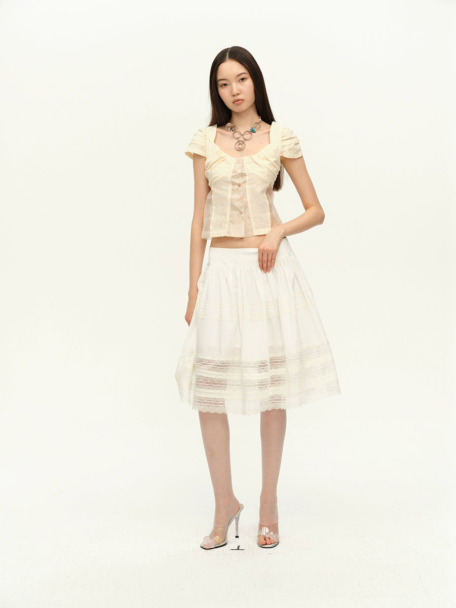 Beige Floral Embossed Fabric Cardigan