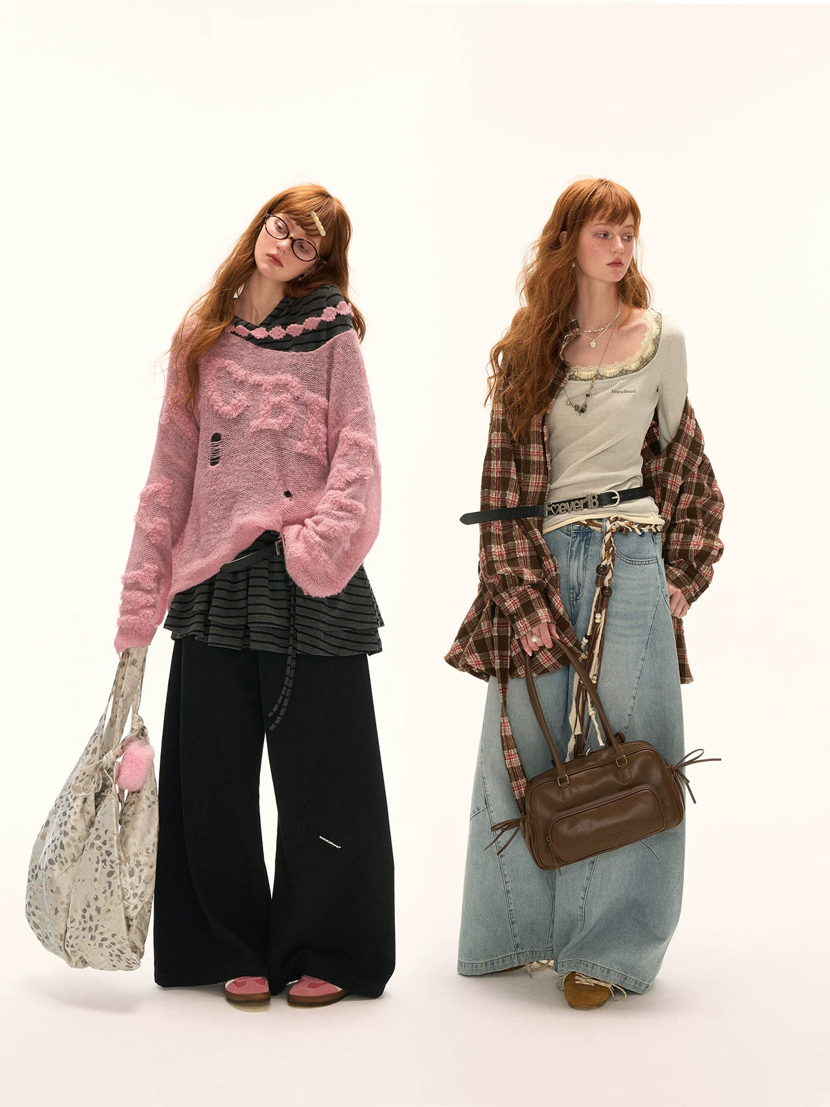 Washed Vintage Wide-Leg Jeans