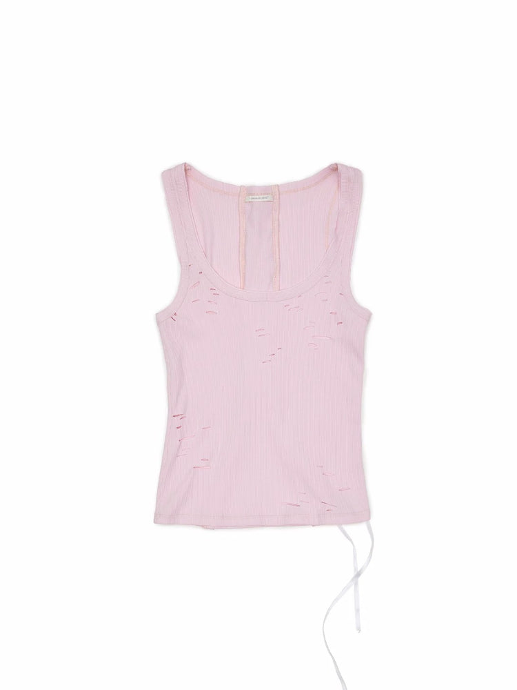 Cutout U-Neck Tank Top
