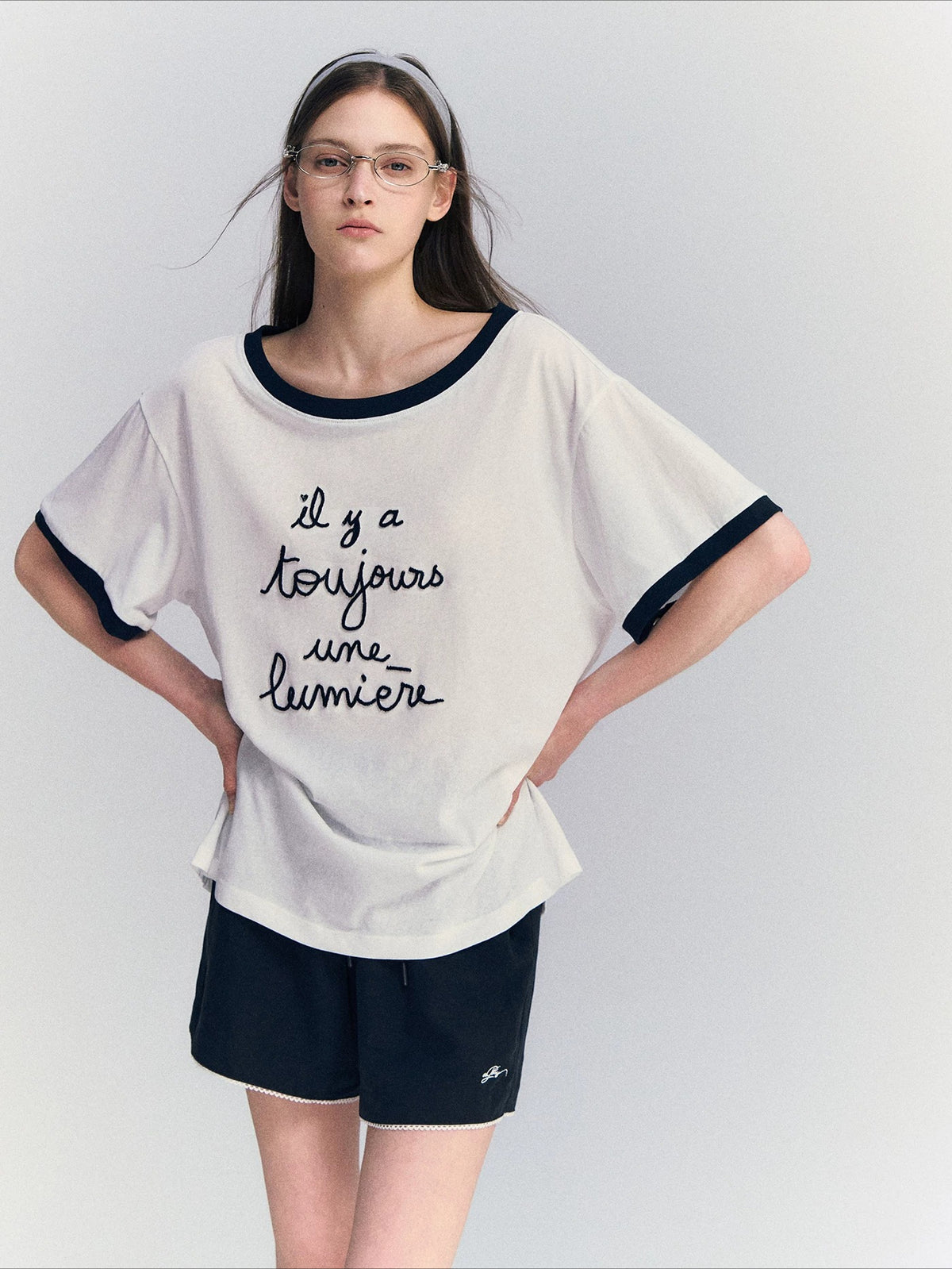 Contrast Letter Tee