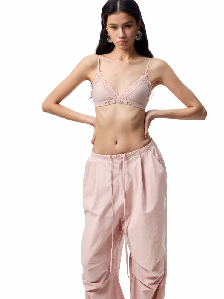 Lace Triangle Cup Bra Without Underwire