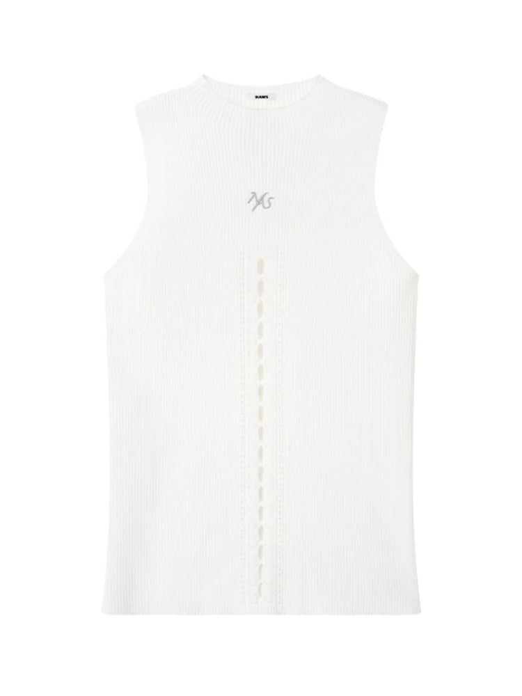 Ribbed Wool Knit Tank