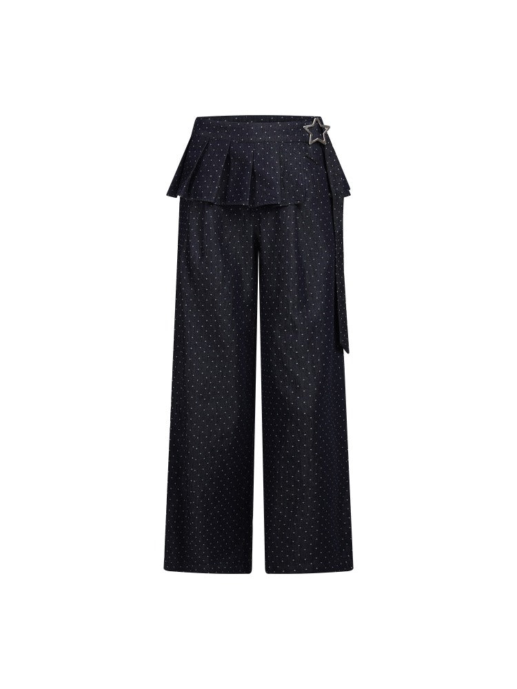 Detachable Panel Wide Pants