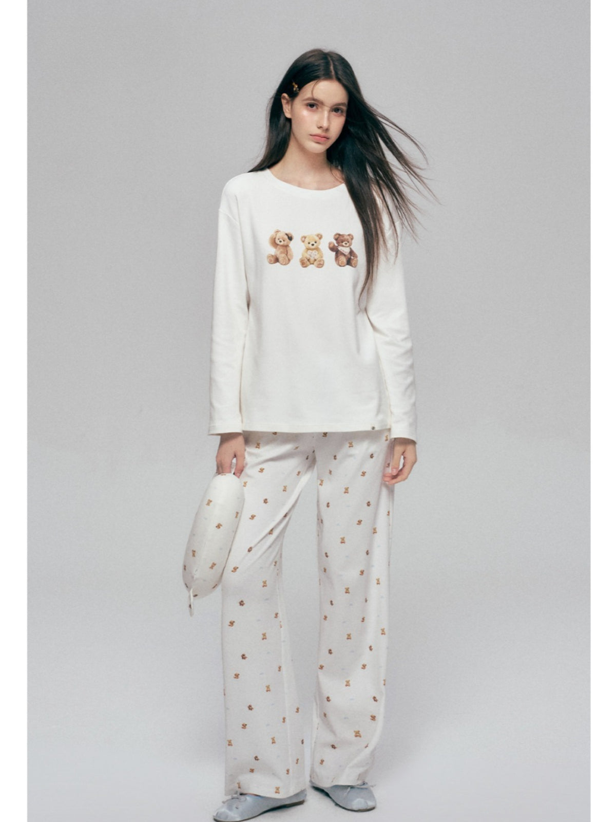 Bear Print Long Tee