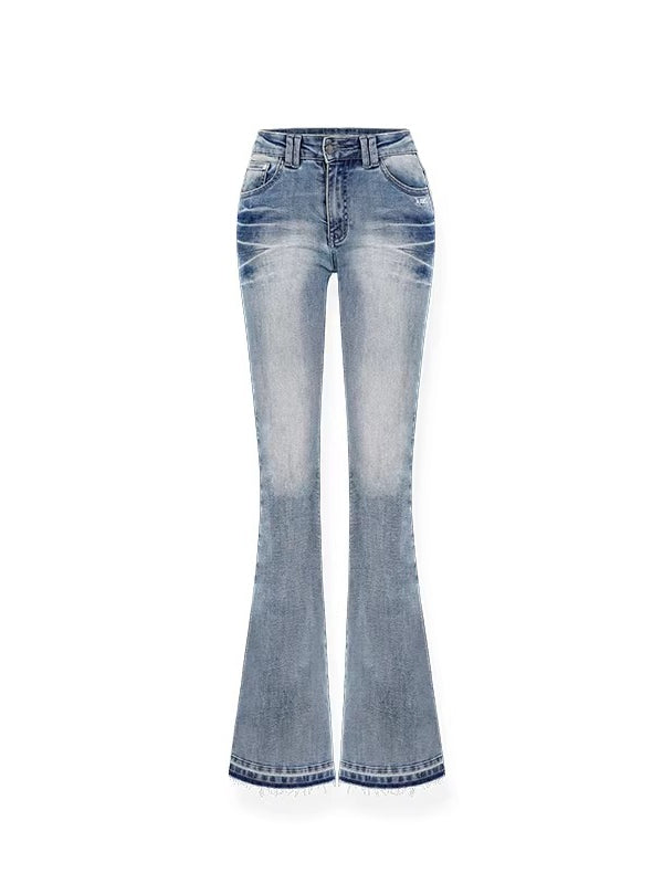 +5CM N1 Washed Skinny Bootcut Jeans