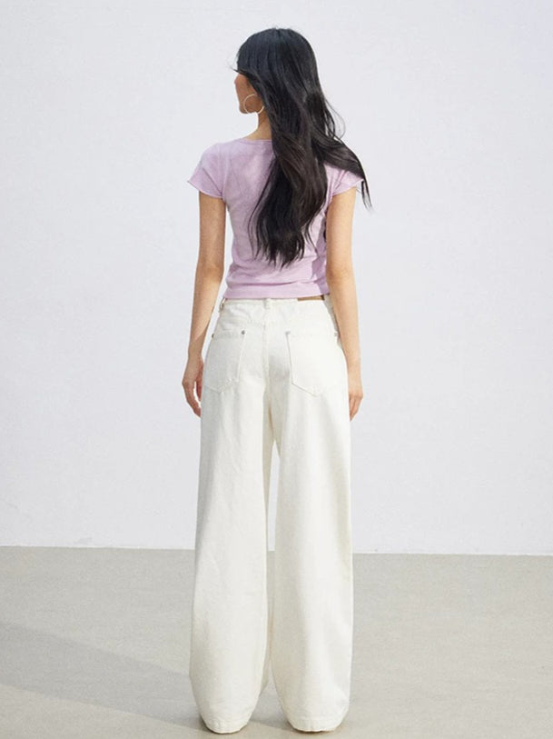 U-Neck Slim Basic Tee