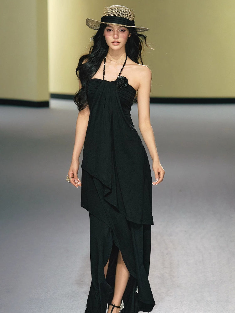 Lyocell Halter Layer Dress