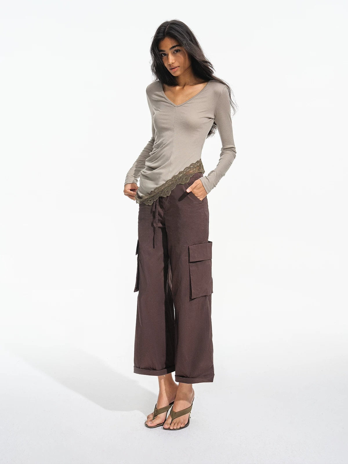 Detachable Strap Cargo Pants