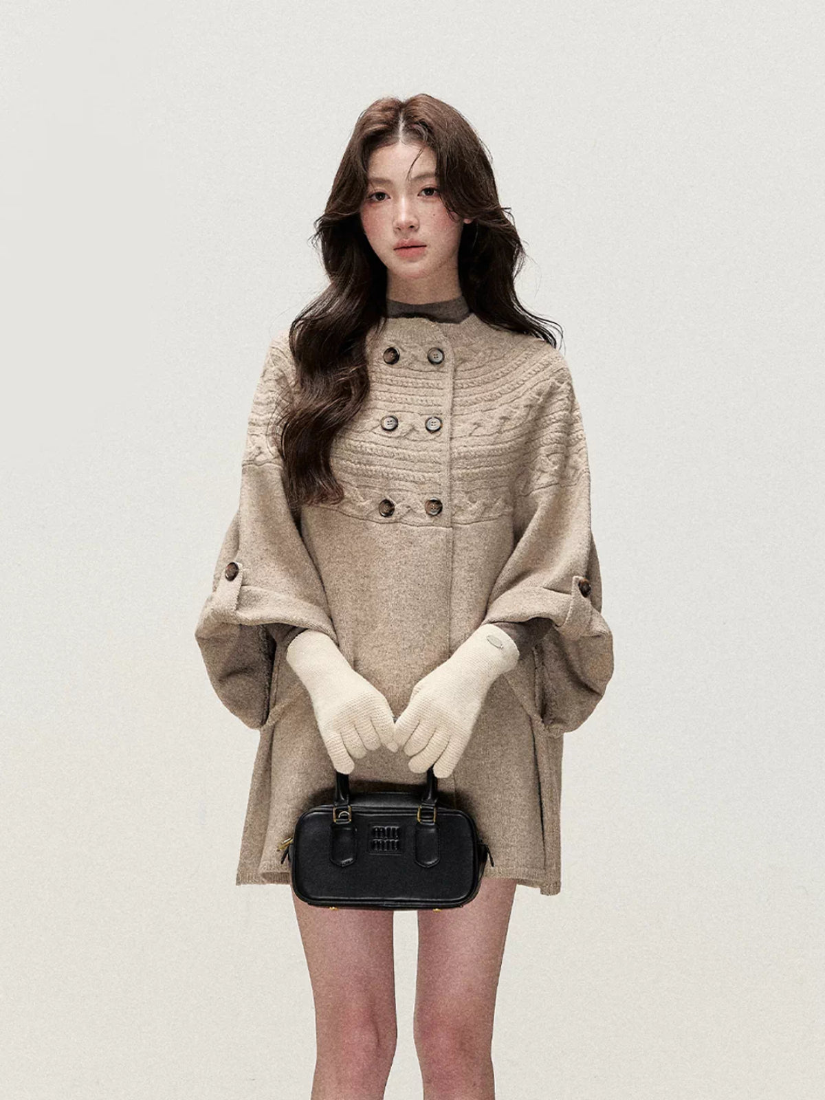 Cable Knit Cape Cardigan