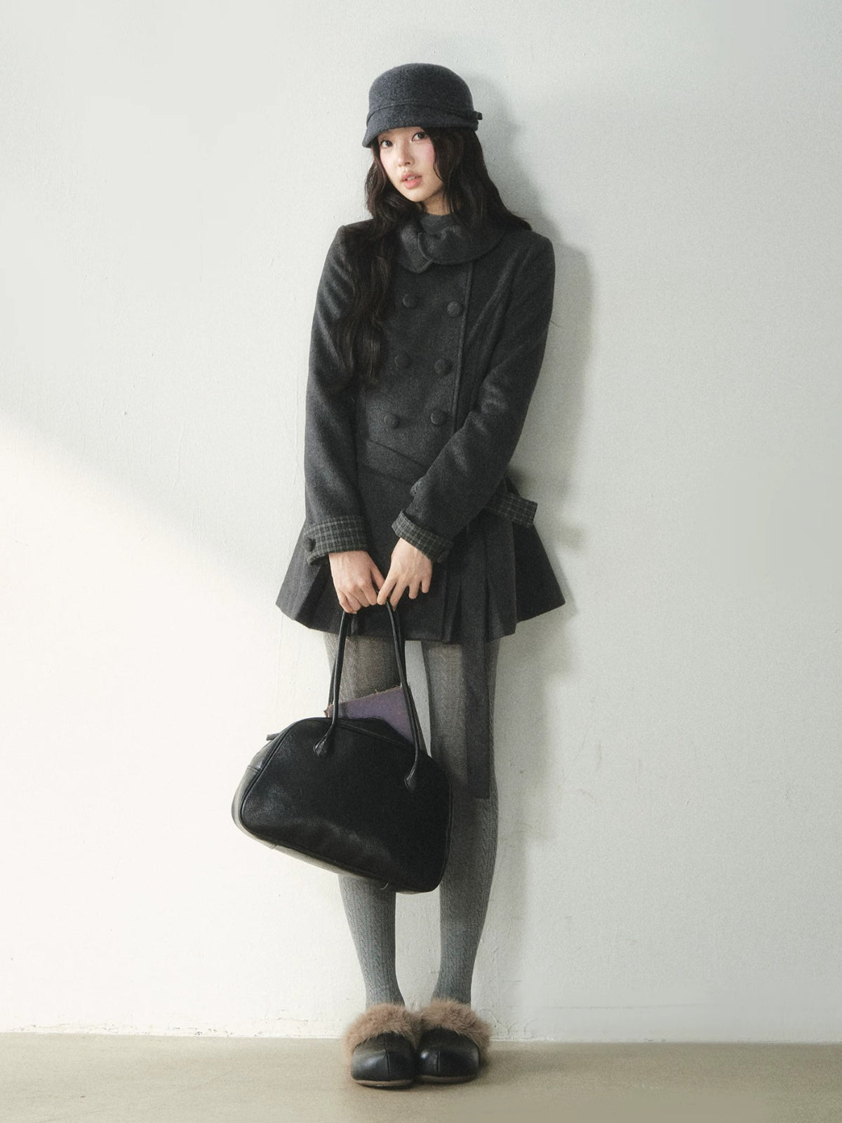 Vintage Peter Pan Collar Wool Coat