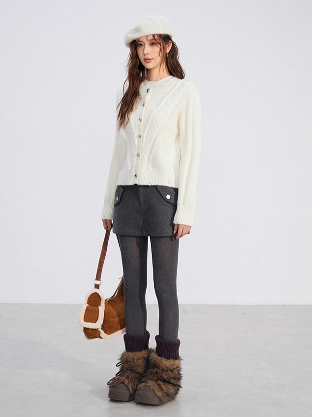 Soft Cable Trim Sweater