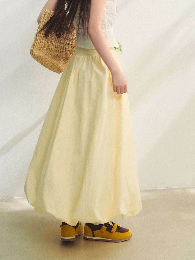 Solid-colored High-waist Simple Bud-shaped Skirt