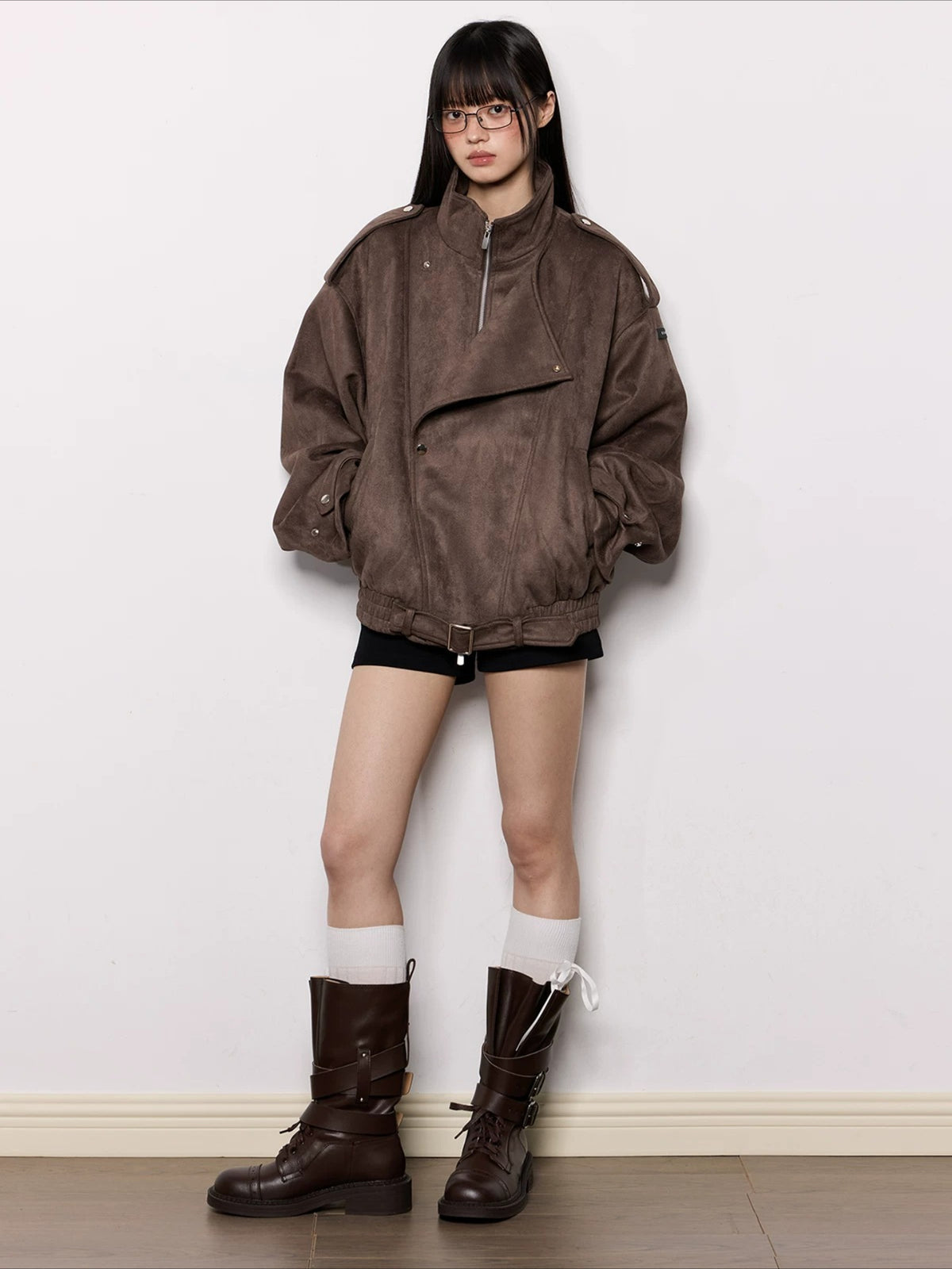 Oversized Faux Suede Jacket