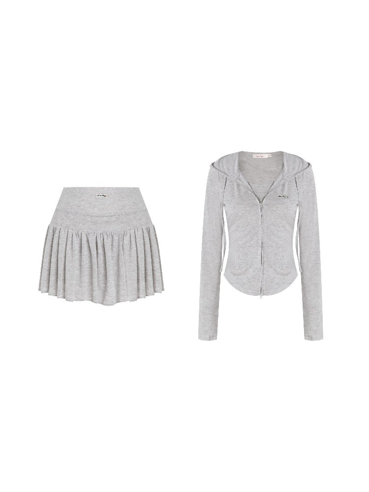 Lyocell Hooded & Skirt Set
