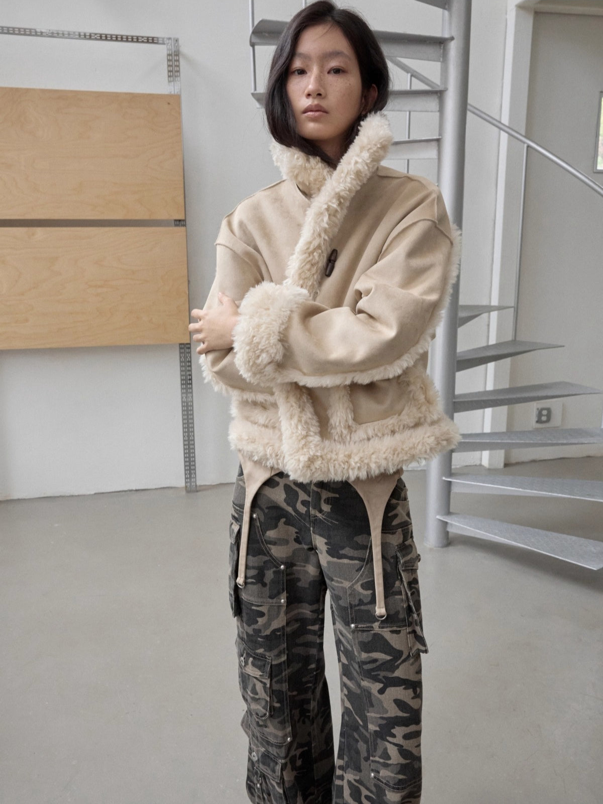 Reversible Shearling Suede Jacket