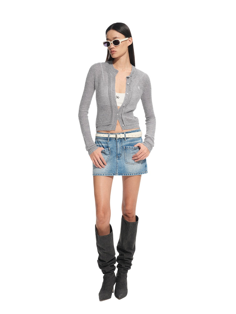 Gray & Pink Berlin Lace Cardigan