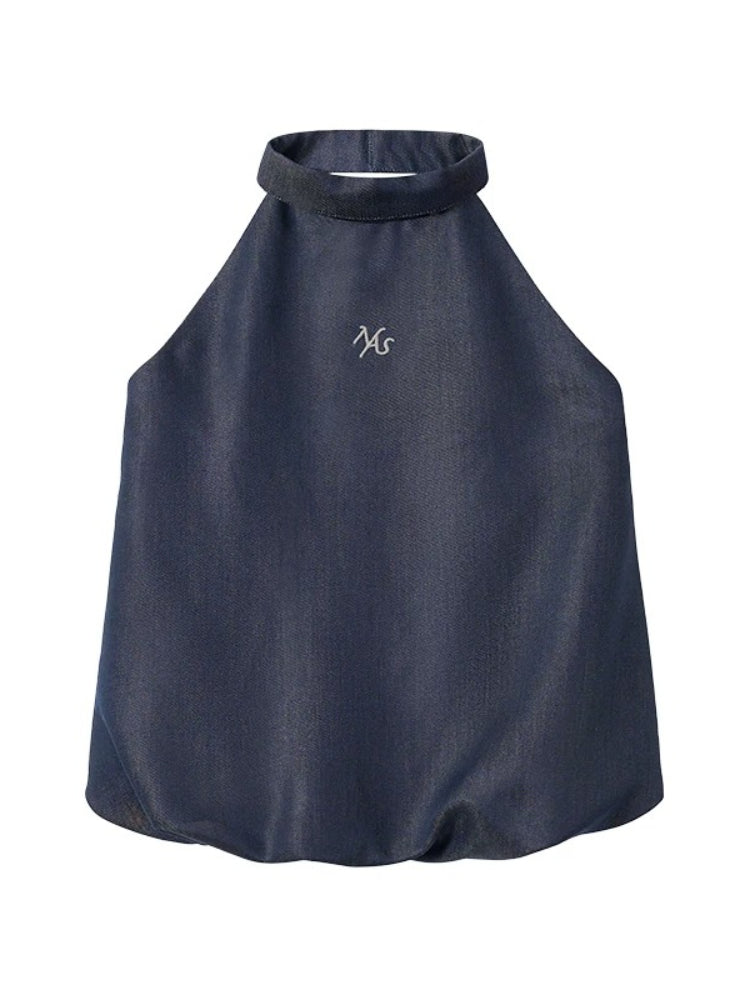 Bubble Hem Denim Camisole
