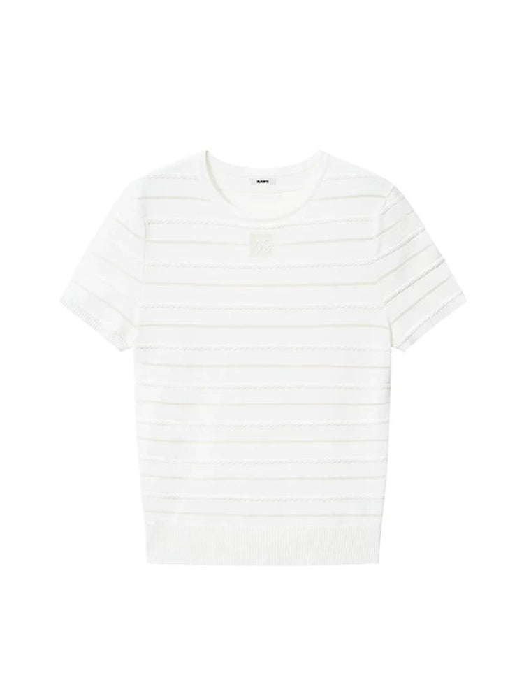 Stamp Braid Organza Tee