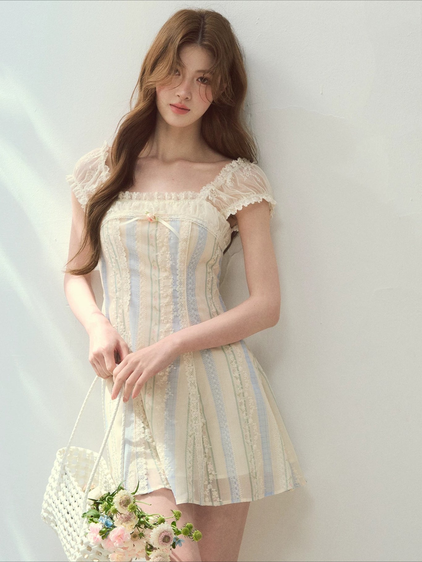 "Tide Coast" Striped Colorblock A-Line Dress