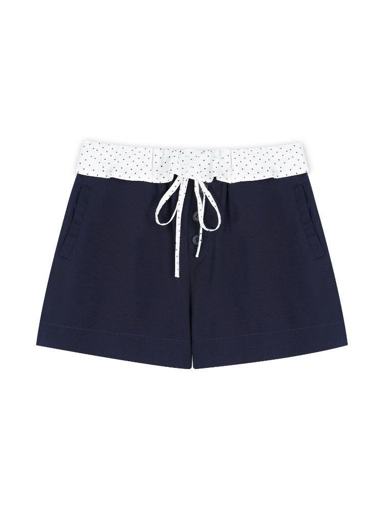 Polka-Dot Off-Shoulder Top & Skirt Set