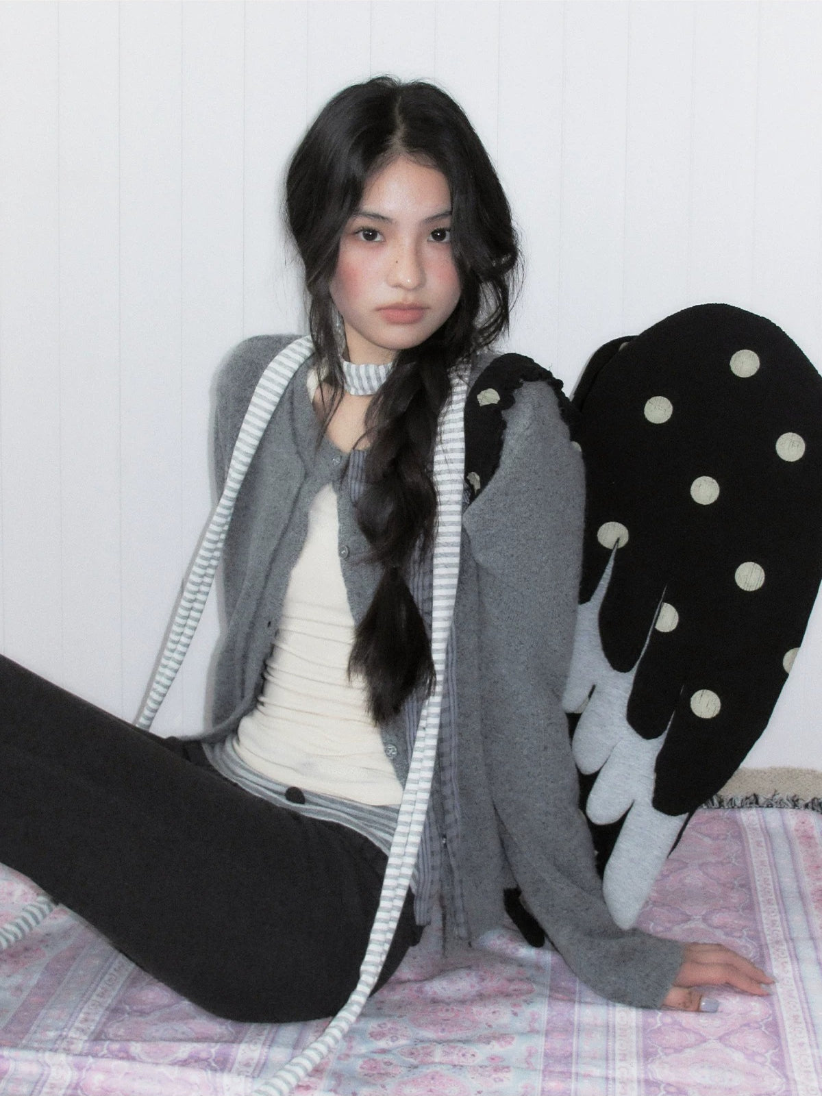 Soft Knit Bow Detail Cropped Cardigan