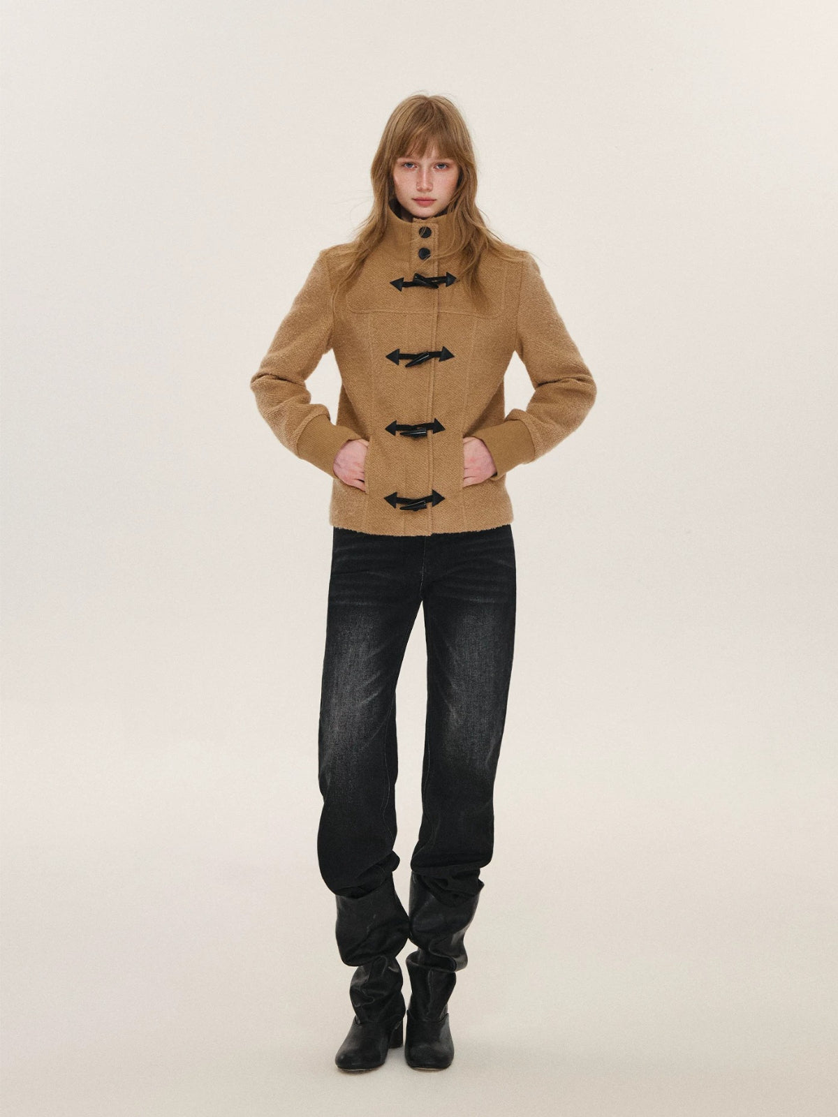 Vintage Wool Blend Toggle Coat